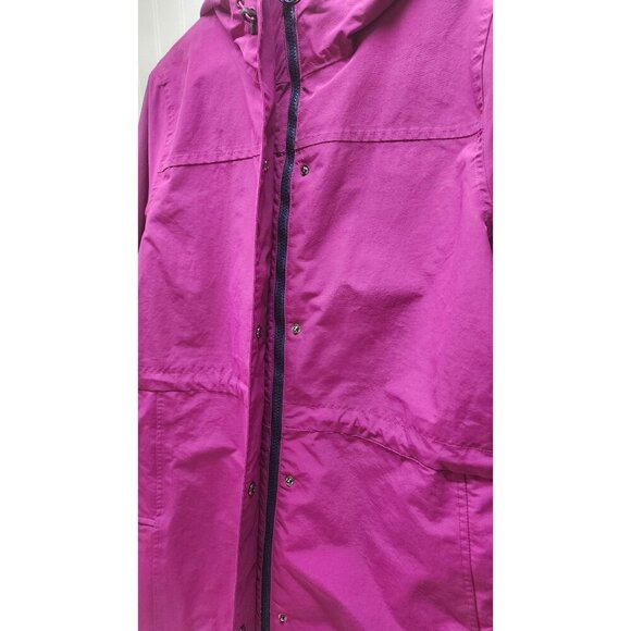 Lands End Womens Squall Hooded Rain Coat Magenta Size XL - Picture 4 of 16